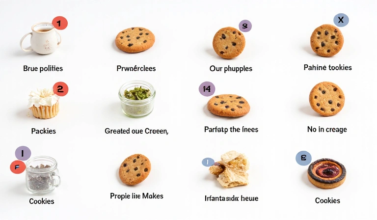Icônes représentant des entreprises tierces et des cookies, symbolisant l'échange de données