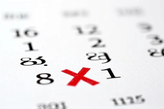 Calendrier avec une croix sur une date, symbolisant une annulation