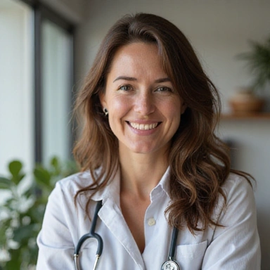 Portrait de votre nutritionniste, une femme souriante et professionnelle.